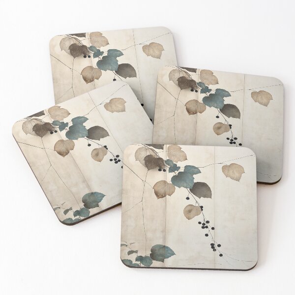 Item preview, Wabi sabi and japandi inspired fall leaves and berries designed and sold by filigreedigital.