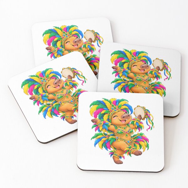 Item preview, Cute Brazil Capybara – Samba Carnival Dance Adventure designed and sold by CapybaraTravels.
