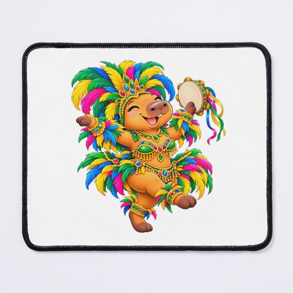Item preview, Cute Brazil Capybara – Samba Carnival Dance Adventure designed and sold by CapybaraTravels.