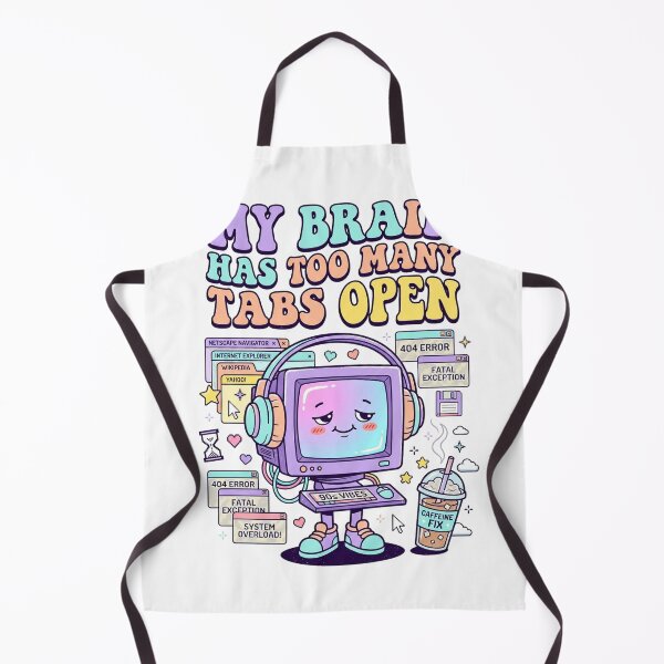 Item preview, My Brain Has Too Many Tabs Open - 90s Retro Tech Humor designed and sold by zac41 ⭐️⭐️⭐️⭐️⭐️(481).