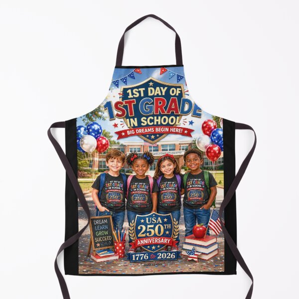 Item preview, 1st Grade - 1st Day in School - USA Celebrates 250th Anniversary - 1776 to 2026 - Special Edition designed and sold by DBM Photo Art 1.