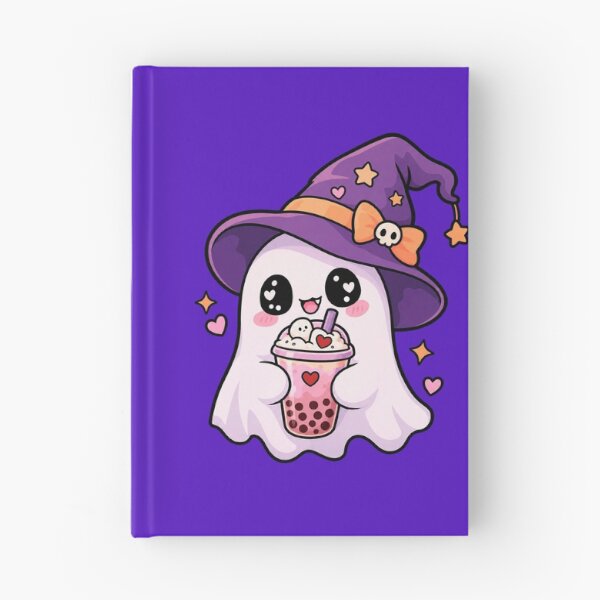 Item preview, Kawaii Ghost Witch Drinking Boba Tea  designed and sold by CrazySzoopWorld.