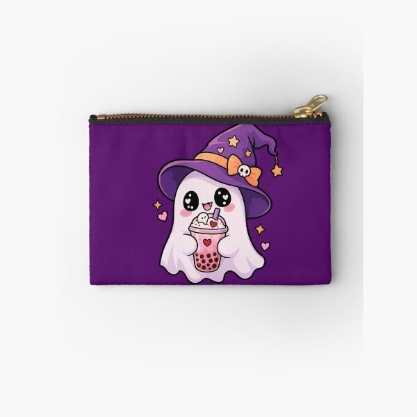 Item preview, Kawaii Ghost Witch Drinking Boba Tea  designed and sold by CrazySzoopWorld.
