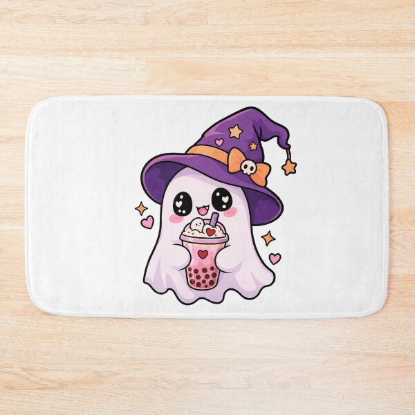 Item preview, Kawaii Ghost Witch Drinking Boba Tea  designed and sold by CrazySzoopWorld.