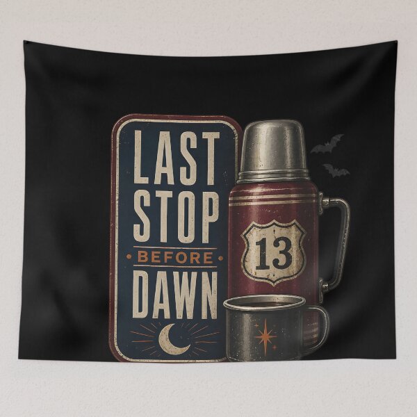Item preview, Last Stop Before Dawn Spooky Night Road Trip designed and sold by LiviuGligoros.