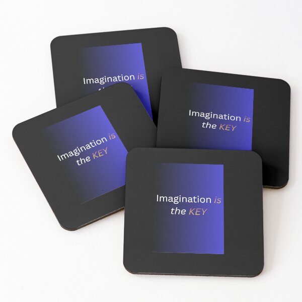Item preview, IImagine - Imagination Is The Key Colorful Typography designed and sold by PicturePic.