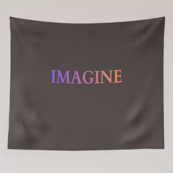 Item preview, IImagine - Imagination Is The Key Colorful Typography designed and sold by PicturePic.