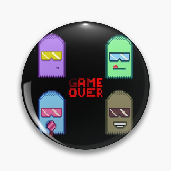 Item preview, Game Over Pixel Art Ghosts - Retro Arcade Squad Nostalgia designed and sold by RetroRlx.