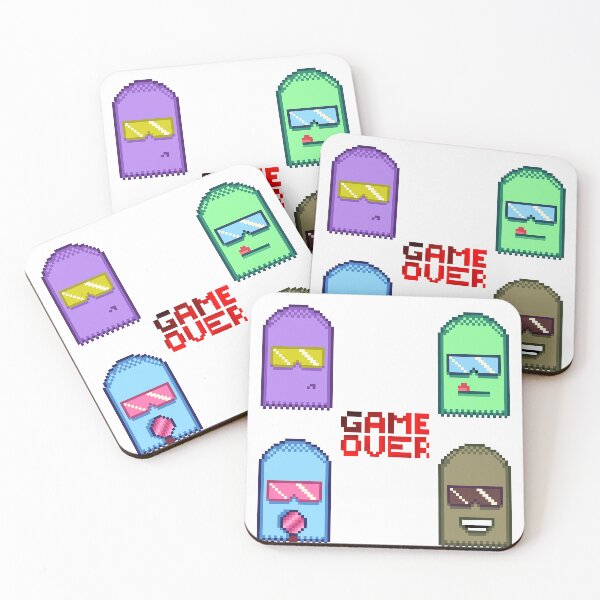 Item preview, Game Over Pixel Art Ghosts - Retro Arcade Squad Nostalgia designed and sold by RetroRlx.