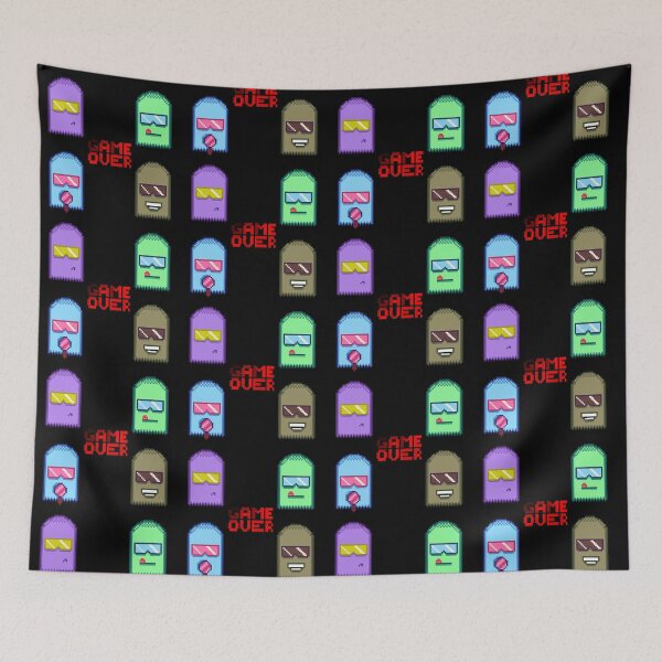 Item preview, Game Over Pixel Art Ghosts - Retro Arcade Squad Nostalgia designed and sold by RetroRlx.