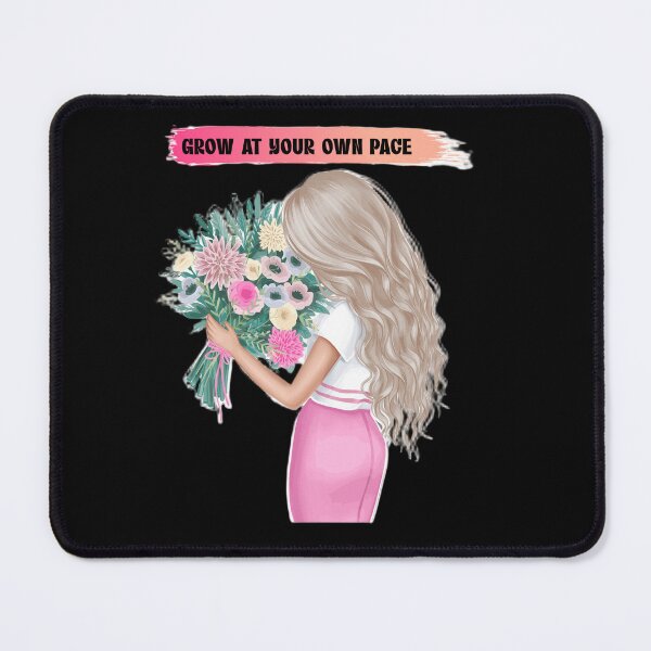 Item preview, Beautiful Girl Holding Flowers Art - Elegant Hand-Drawn Illustration designed and sold by Azmatdesigner.