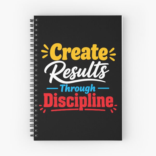 Item preview, Create Results Through Discipline Motivational Success Typography T-Shirt designed and sold by rejowan-arts.
