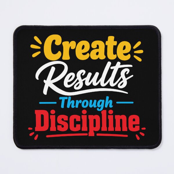 Item preview, Create Results Through Discipline Motivational Success Typography T-Shirt designed and sold by rejowan-arts.