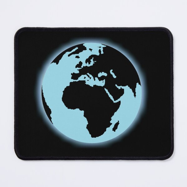 Item preview, Glowing Planet Earth - Minimalist Blue and Black Globe Digital Art designed and sold by ArtisticJump.