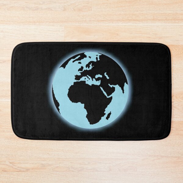 Item preview, Glowing Planet Earth - Minimalist Blue and Black Globe Digital Art designed and sold by ArtisticJump.