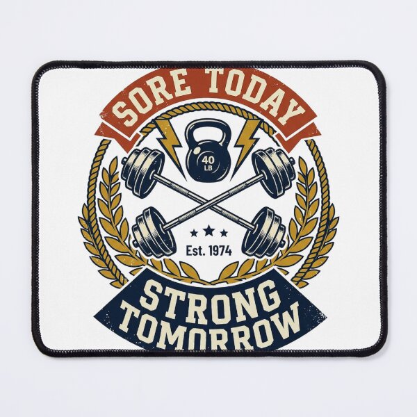 Item preview, Sore Today Strong Tomorrow - Vintage Athletic Gym Badge designed and sold by zac41 ⭐️⭐️⭐️⭐️⭐️(481).
