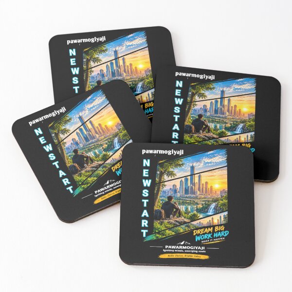 Item preview, New Start Dream Big Work Hard Motivational City Skyline Art designed and sold by Pawar1999.