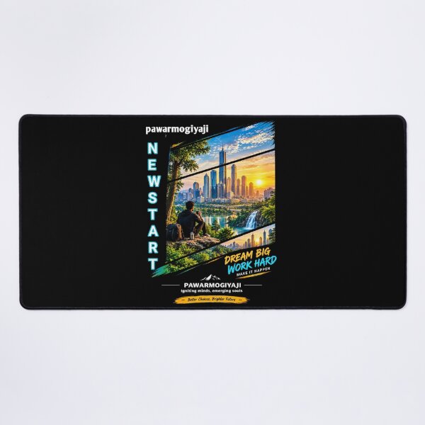Item preview, New Start Dream Big Work Hard Motivational City Skyline Art designed and sold by Pawar1999.