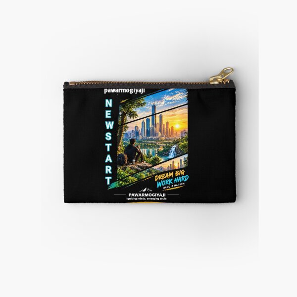 Item preview, New Start Dream Big Work Hard Motivational City Skyline Art designed and sold by Pawar1999.