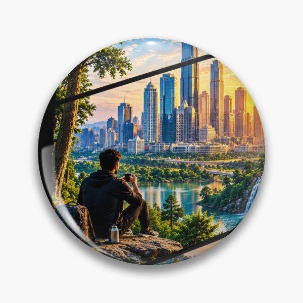 Item preview, New Start Dream Big Work Hard Motivational City Skyline Art designed and sold by Pawar1999.