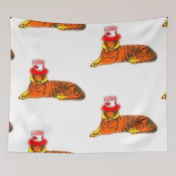 Item preview, Maple the Tiger in Canadian top hat - animalzinhats designed and sold by Ashley’sAnimalz.