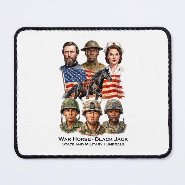 Item preview, WAR HORSE - BLACK JACK - American's Legendary Military Horse designed and sold by DBM Photo Art 1.