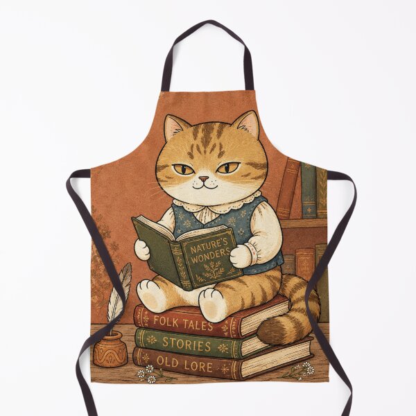 Item preview, Vintage Cat Reading Books designed and sold by Iampoji.