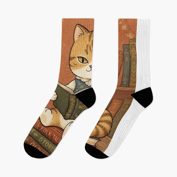 Item preview, Vintage Cat Reading Books designed and sold by Iampoji.