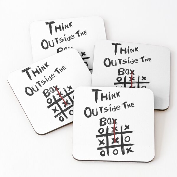 Item preview, Think Outside The Box - Motivational Tic Tac Toe Strategy designed and sold by AJGHOUGHART.