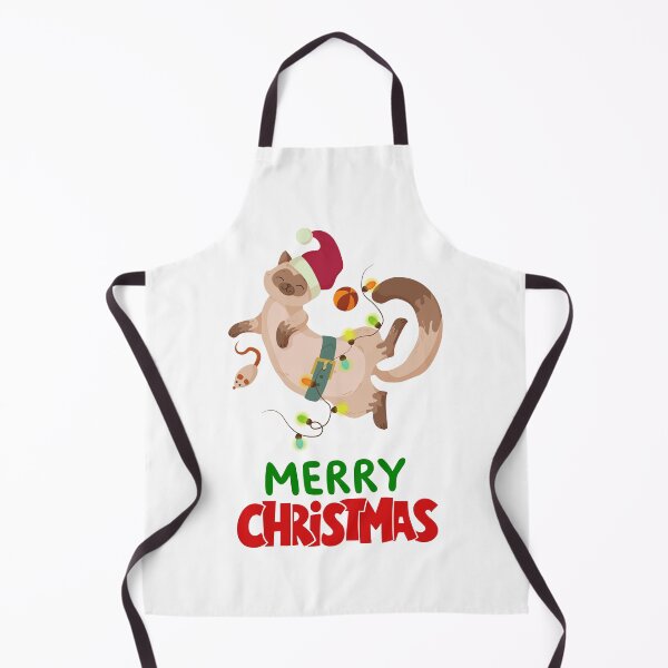 Item preview, Cute Siamese Cat Merry Christmas Holiday Art designed and sold by stormk10.