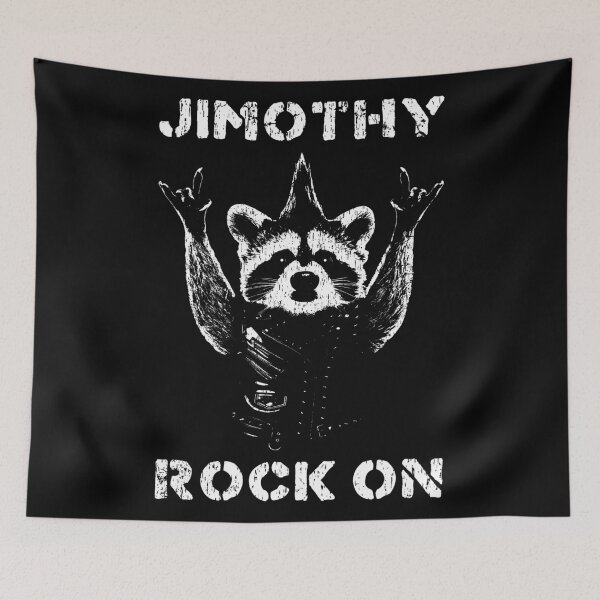Item preview, Jimothy raccoon rock on designed and sold by XIOMOS.