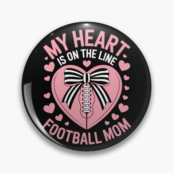 Item preview, MY HEART IS ON THE LINE FOOTBALL MOM designed and sold by jkrphoto.