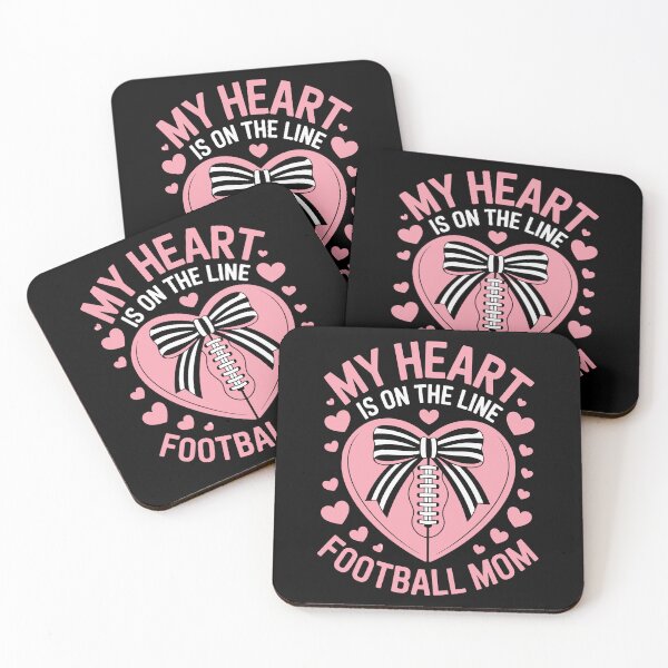 Item preview, MY HEART IS ON THE LINE FOOTBALL MOM designed and sold by jkrphoto.