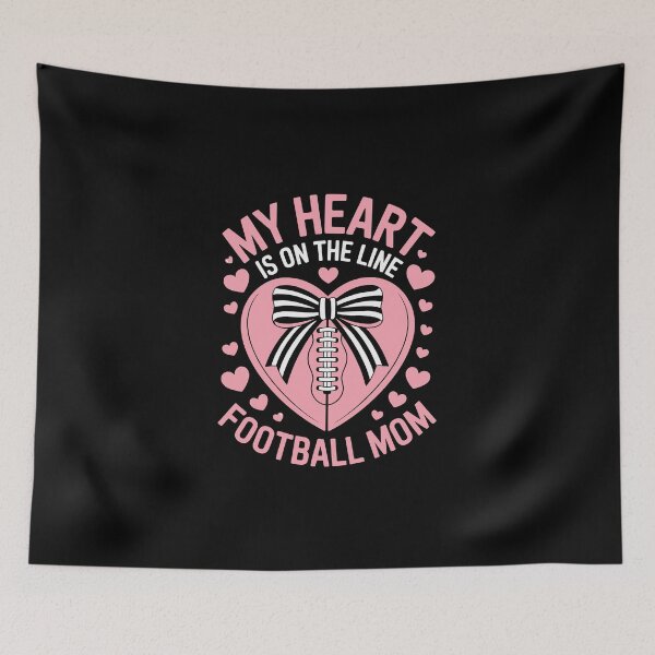 Item preview, MY HEART IS ON THE LINE FOOTBALL MOM designed and sold by jkrphoto.