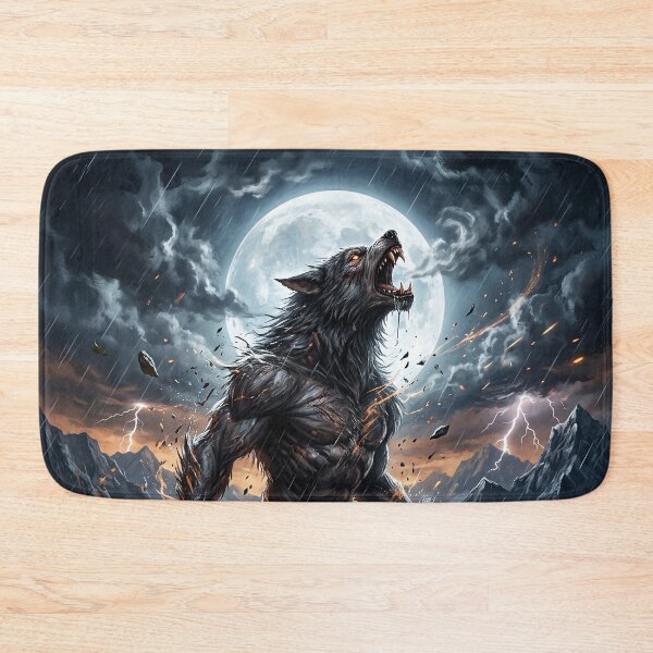Item preview, Howling Werewolf - Full Moon Gothic Fantasy Art designed and sold by Lucid Dream Pixel.