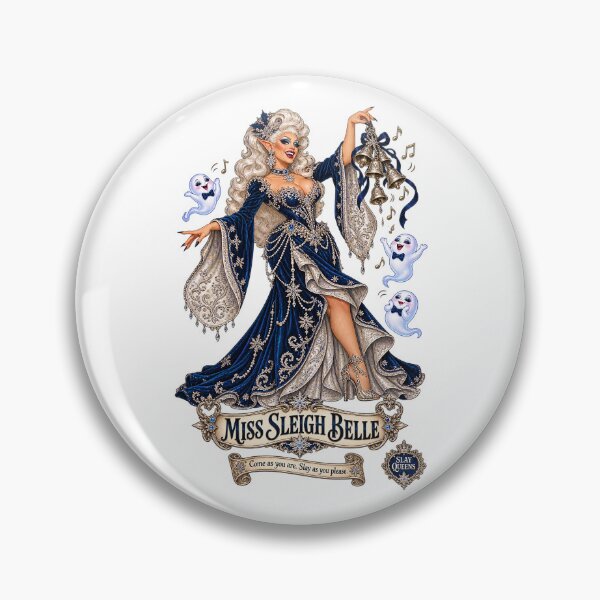 Item preview, SLAY QUEENS — A Haunted Drag Extravaganza - ⭐ Miss Sleigh Belle ⭐ designed and sold by WheelieGdArt.