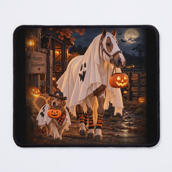 Item preview, Halloween Horse & Dog – Cute Western Trick or Treat designed and sold by Quarterhorses.