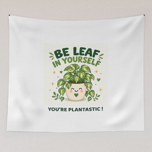 Item preview, Be-leaf in Yourself – Funny Plant Pun & Positive Botanical Design designed and sold by GardenHub.