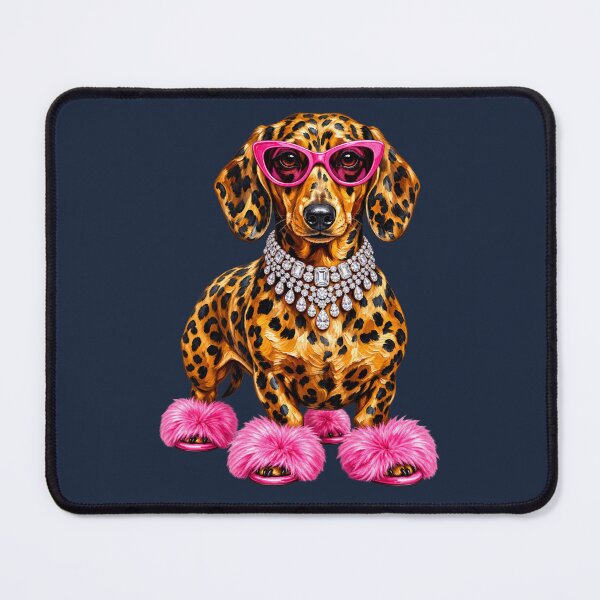 Item preview, Glam Leopard Dachshund Rhinestone Fashion Dog Art designed and sold by AmiGraph.