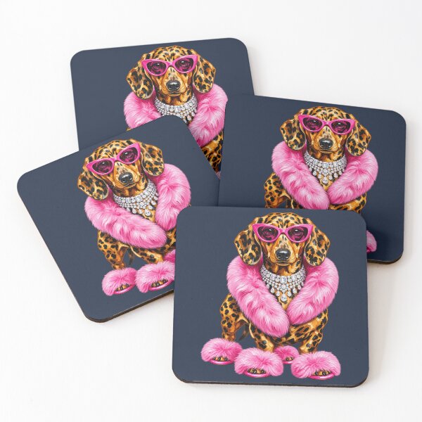 Item preview, Glam Leopard Dachshund Rhinestone Fashion Dog Art designed and sold by AmiGraph.