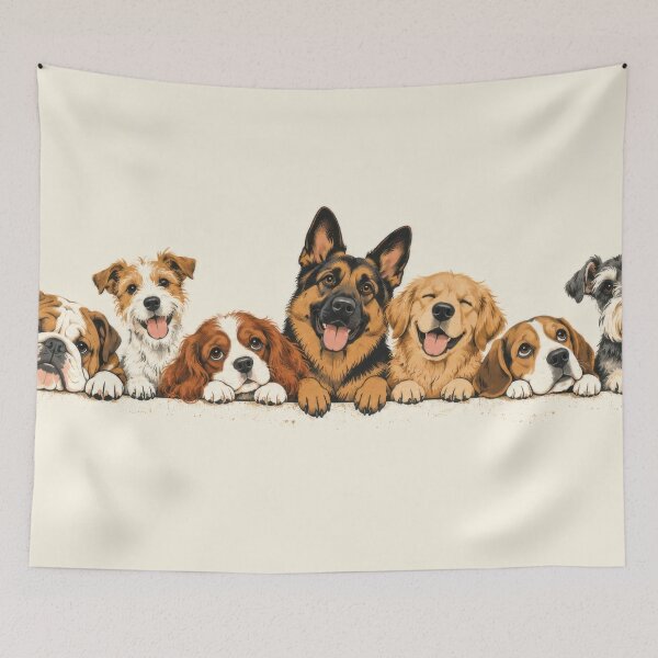 Item preview, Group of dogs posing together designed and sold by anytka.