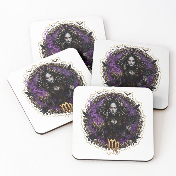 Item preview, Virgo Dark Gothic Queen Portrait designed and sold by Zodiac Celestial Art.