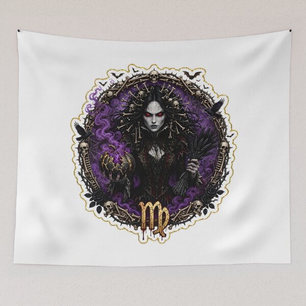 Item preview, Virgo Dark Gothic Queen Portrait designed and sold by Zodiac Celestial Art.