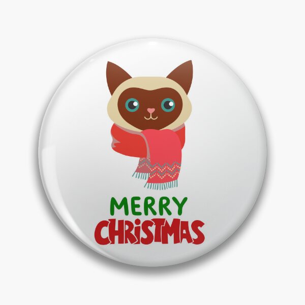 Item preview, Cute Siamese Cat Merry Christmas Holiday Art designed and sold by stormk10.