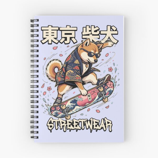 Item preview, Tokyo Streetwear Skater Shiba Inu Kimono Graphic Sticker designed and sold by Hikariha Studio.