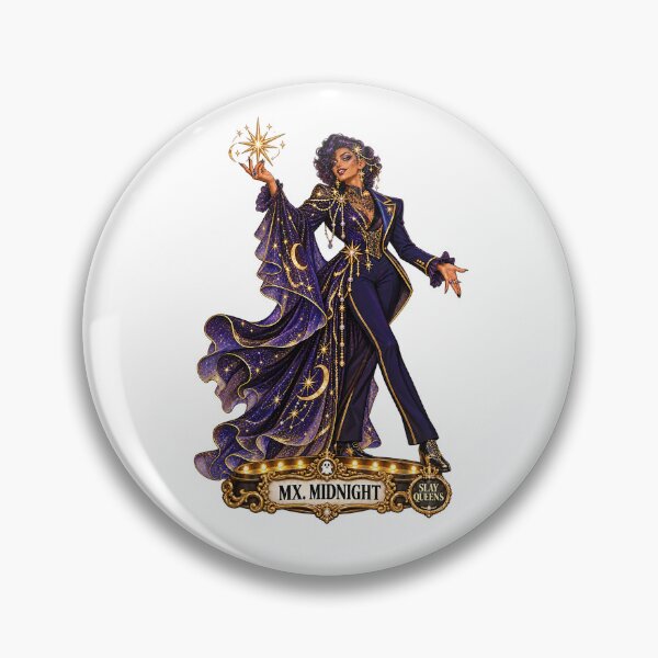 Item preview, SLAY QUEENS — A Haunted Drag Extravaganza - ⭐ Mx. Midnight ⭐ designed and sold by WheelieGdArt.