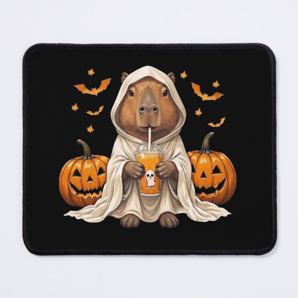Item preview, Cute Capybara Halloween Witch Dog Pumpkin Spooky Night designed and sold by Anime ⭐⭐⭐⭐⭐.