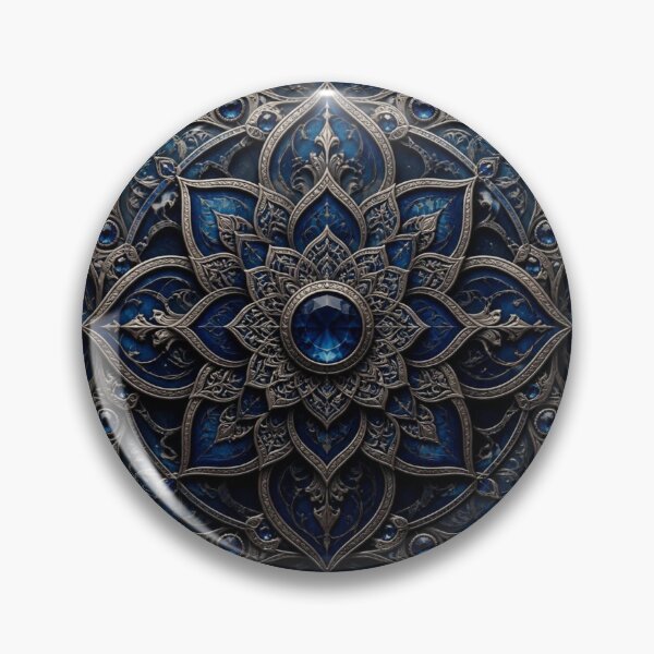 Item preview, Celestial Blue Ornate Mandala designed and sold by Bluejai Shop.