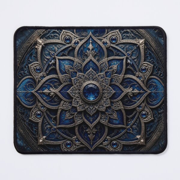 Item preview, Celestial Blue Ornate Mandala designed and sold by Bluejai Shop.