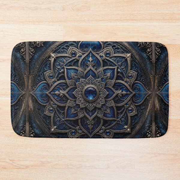 Item preview, Celestial Blue Ornate Mandala designed and sold by Bluejai Shop.